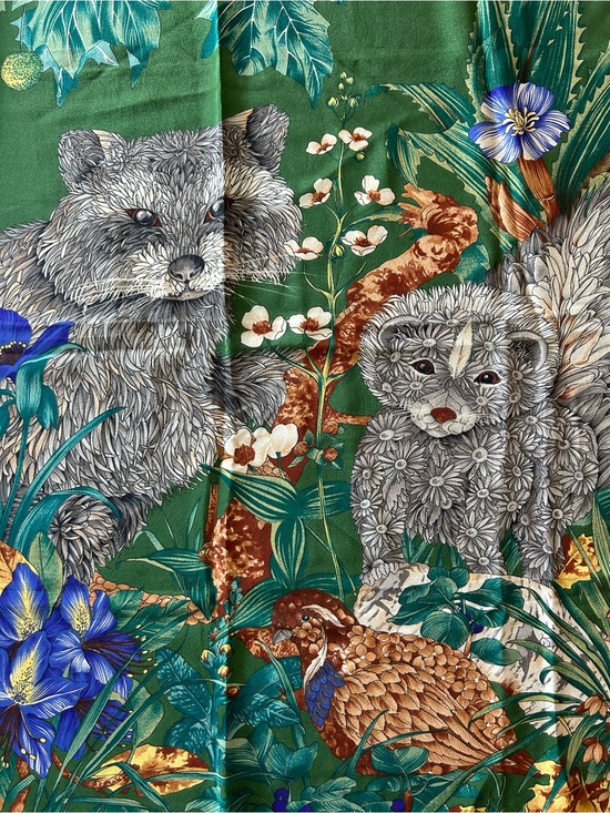 Salvatore Ferragamo Accessories - Salvatore Ferragamo Woodland Animals Silk Scarf